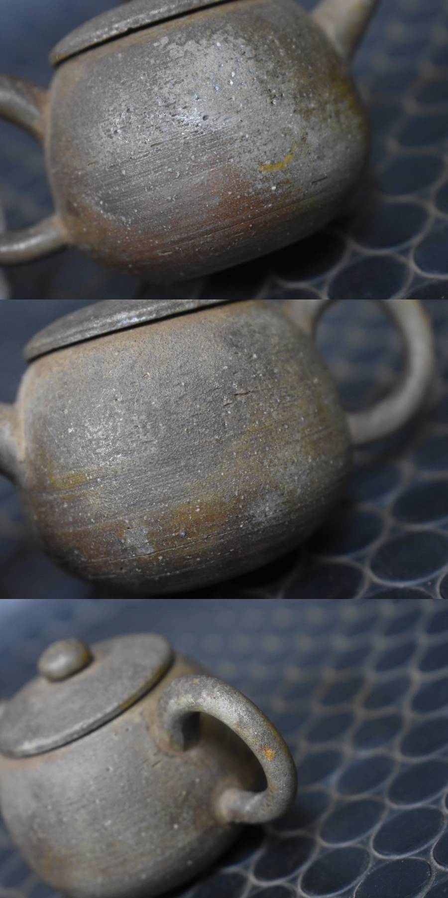 ◇備前焼/青備前◇茶器 宝瓶 湯冷 湯呑◇龍峰造◇